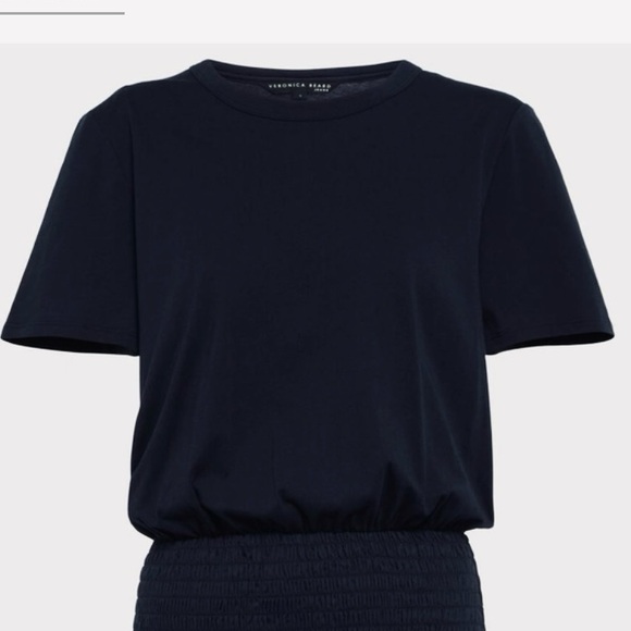 Veronica Beard Aberdeen Cotton
Smocked Mini Dress Navy Blue Size
M - Picture 5 of 12